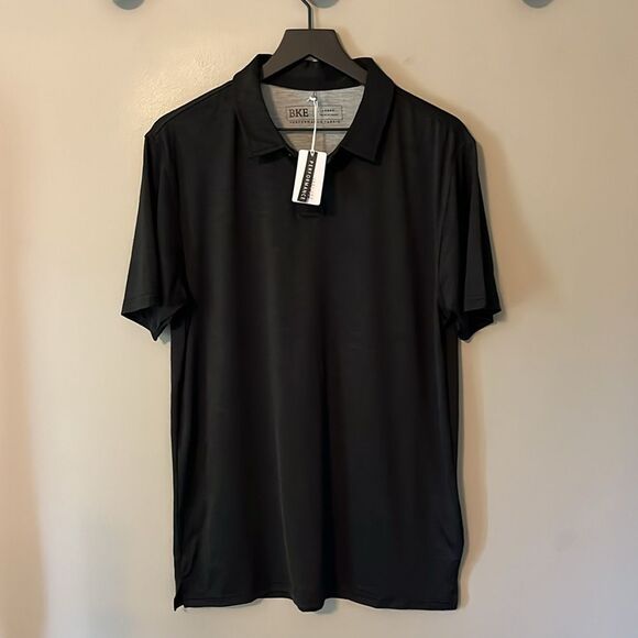 New! BKE Kezar Performance Polo Shirt Black Size Large NWT - Picture 4 of 13